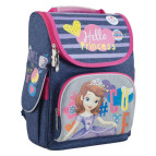 Рюкзак (ранец) школьный каркасный 1Вересня 553267 Sofia blue H-11 34*26*14см