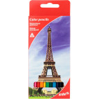 Карандаши цветные 12цв. Kite трехгранные Города K17-053-2