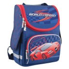 Рюкзак (ранец) школьный каркасный 1Вересня Smart 553426 World of speed PG-11 34*26*14см
