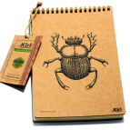 Блокнот на спирали А5 70л. Kirisketch картон 2мм, Скарабей BKP-122004-SY