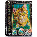 Алмазная живопись мозаика по номерам на холсте 20*30см DankoToys DT DM-02-06 Котенок