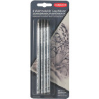 Набор графитных водорастворимых карандашей Derwent Graphitone Watersoluble 4шт. в блистере 34304