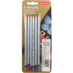 Карандаши набор 6цв. Derwent Coloured Metallic в блистере D-0700259