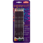 Карандаши набор 6цв. Derwent Coloursoft в блистере.D-0701025