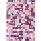 Бумага для скрапбукинга Heyda А4 200г/м2 двухсторонняя Печворк Фиолетовый 204772619