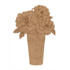 Заготовка для декорирования Rosa Talent ДВП 5шт Букет цветов-1 7,7*11*0,3см 2809030