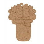 Заготовка для декорирования Rosa Talent ДВП 5шт Букет цветов-4 7,3*10*0,3см 2809033