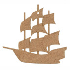 Заготовка для декорирования Rosa Talent ДВП 5шт Корабль 10,7*10*0,3см 2809023