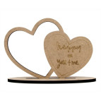Заготовка для декорирования Rosa Talent (МДФ) Два сердца на подставке 20*8*14см 4801165