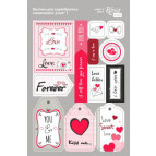 Высечки из картона Rosa Talent самоклеющие набор Love 1 12,8*20см 9406087