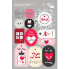 Высечки из картона Rosa Talent самоклеющие набор Love 2 12,8*20см 9406088