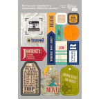 Высечки из картона Rosa Talent самоклеющие набор Make your journey 1 12,8*20см 9406095