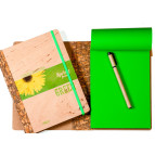 Блокнот А5 140л. Kirisketch Дерево, Цветы, Зеленый чистый блок + ручка 222030