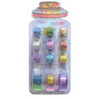 Декоративный скотч Decor №48 набор 12шт 1,5см*0,5м орнамент, цвета в ассортименте