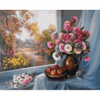 Картина раскраска по  номерам на холсте 40*50см  Mariposa Q2119 Дары осени