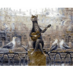 Картина раскраска по  номерам на холсте 40*50см  Mariposa Q2125 Лирический кот