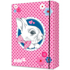 Папка для тетрадей B5 KITE мод 210 плотный картон на резинке Cute Bunny K17-210-01