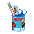 Стакан для ручек KITE мод 205 с 4 предметами Transformers TF17-205