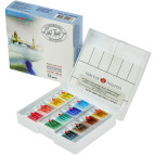 Краска акварельная - ЗХК Невская Палитра Белые Ночи набор 12цв. в кюветах+пластиковый пенал Пленэр