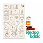 Чипборд для скрапбукинга 126*200 мм Recipe book 2 белый 94232068