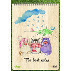 Блокнот на спирали А5 70л. Kirisketch Дерево, Три кота 770365