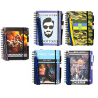 Блокнот на спирали А5 Фолдер 130л. 3 раздела, на резинке, с ручкой и ремешком 692073