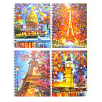 Тетрадь на спирали А5 80л. ТВП обложка Лидер Cities 702 в клетку