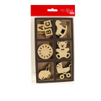 Заготовка для декорирования надпись Rosa Talent (МДФ) 18шт Для самых маленьких 15,5*9,5*2,5см 2809052