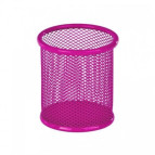 Стакан для ручек Металл Сетка №2 Малиновый Д80мм