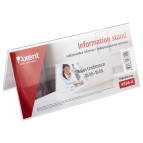Табличка информационная двухсторонняя 198*99мм прозрачный Axent 4536