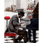 Картина раскраска по  номерам на холсте 40*50см Babylon VP794 Блюз зимнего вечера