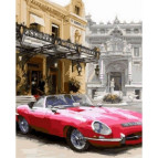 Картина раскраска по  номерам на холсте 40*50см Babylon VP807 Красный Бентли