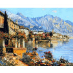 Картина раскраска по  номерам на холсте 40*50см Babylon Premium NB869 Прекрасная Италия
