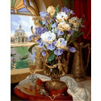 Картина раскраска по  номерам на холсте 40*50см Babylon VP867 Венецианские ирисы