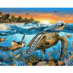 Картина раскраска по  номерам на холсте 40*50см  Mariposa Q2137 Карибские острова