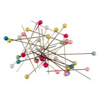 Булавки Axent 200шт цв 34мм в пласт. футляре 4216