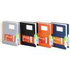 Блокнот А6 200л. пластиковая обложка 5 разделов A-PLUS A-695 ORANGE спираль