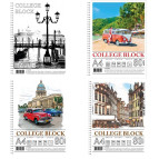 Тетрадь на спирали А4 80л. Офорт Kraft Color Коледж-блок KL4280K