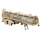 Деревянная сборная механическая 3D модель Wood Trick Прицеп цистерна 190289