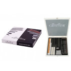 Набор для графики Cretacolor Black and White 25шт дерев. коробка 40025