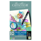 Пастель масляная водорастворимая Cretacolor 10цв. в металлической коробке Aqua Stic 45011