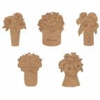 Заготовка для декорирования Rosa Talent (ДВП) набор 5шт Букет цветов 2809013