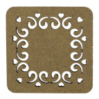 Набор подставок для чашек 2шт квадратные МДФ Rosa Talent 10*10см Love-5 2860013