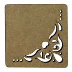 Набор подставок для чашек 2шт квадратные МДФ Rosa Talent 10*10см Love-4 2860012