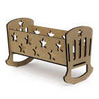 Заготовка для декорирования Rosa Talent (МДФ) Кроватка Звездочка 35,5*18*23см 2873004