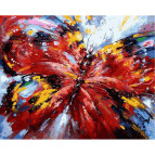 Картина раскраска по  номерам на холсте 40*50см Babylon VP884 Алая бабочка