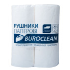 Полотенце бумажное "BuroClean" белое, 2 рулона, на гильзе, 2-х слойное 10100400