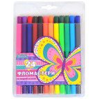 Фломастеры 24 цв. 1 Вересня 650332 Bright butterfly
