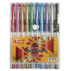 Ручки гелевые Умка набор 10шт Metallic ГР42