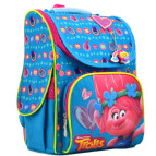 Рюкзак (ранец) школьный каркасный 1Вересня Yes 555162 Trolls turquoise H-11 33.5*26*13.5см